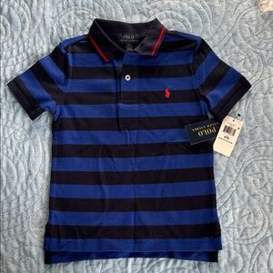 Polo by Ralph Lauren Kids Navy and Black Striped Polo